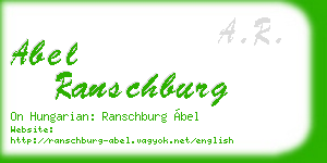 abel ranschburg business card